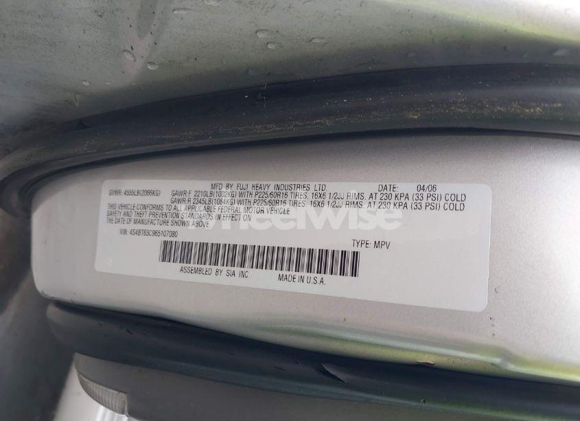 Photo 9 of 2006 Subaru Baja TURBO (VIN 4S4BT63C965107080)