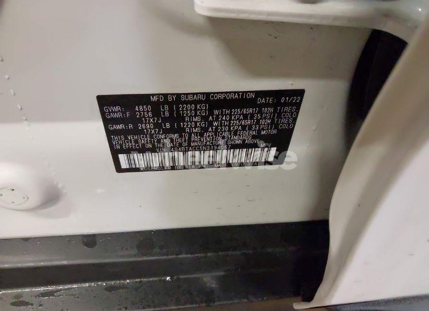 Photo 9 of 2022 Subaru Outback PREMIUM (VIN 4S4BTACC5N3194067)