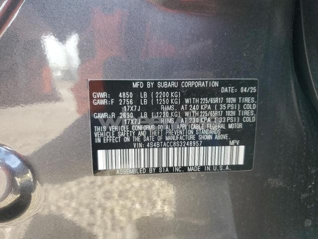 Photo 11 of 2025 SUBARU OUTBACK PREMIUM (VIN 4S4BTACC8S3248957)