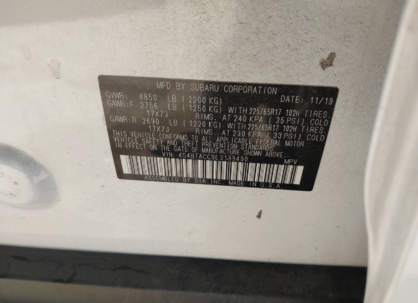 Photo 9 of 2020 Subaru Outback PREMIUM (VIN 4S4BTACC9L3139490)