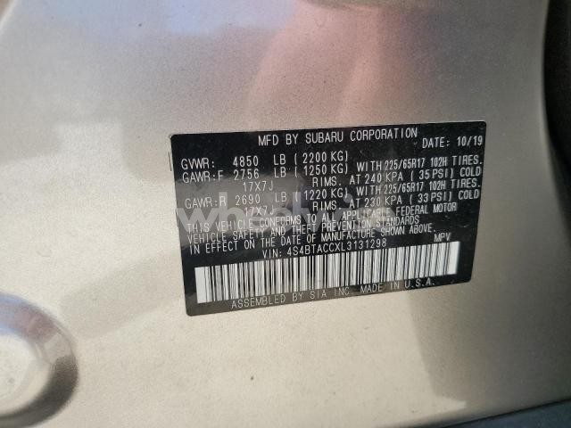 Photo 11 of 2020 SUBARU OUTBACK PREMIUM (VIN 4S4BTACCXL3131298)