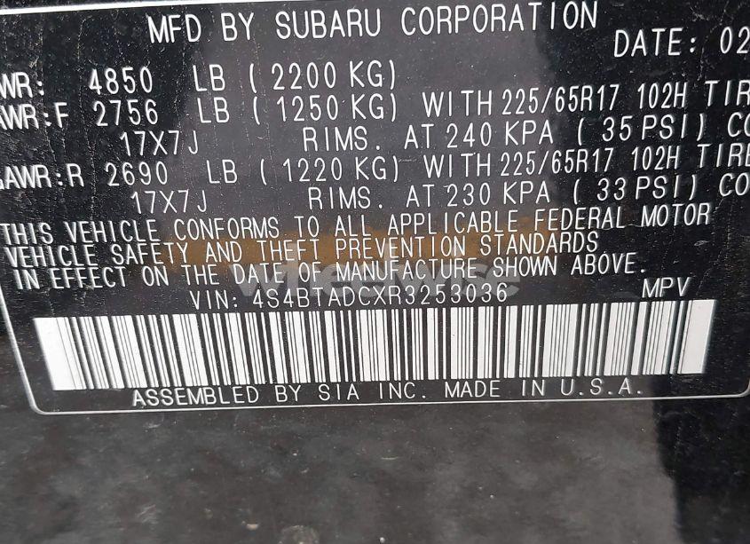 Photo 9 of 2024 Subaru Outback PREMIUM (VIN 4S4BTADCXR3253036)