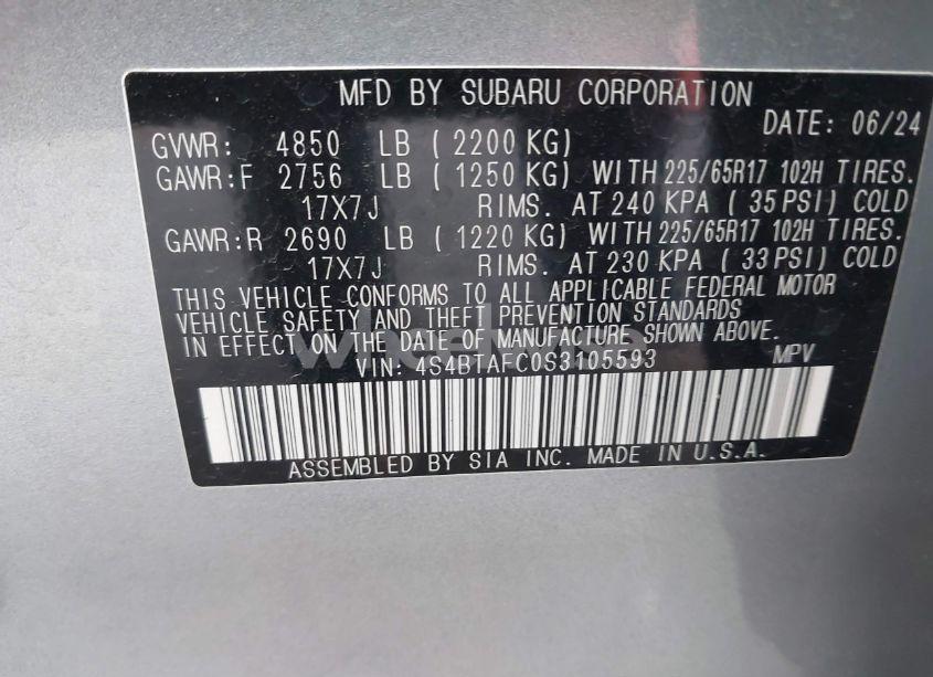 Photo 9 of 2025 Subaru Outback PREMIUM (VIN 4S4BTAFC0S3105593)