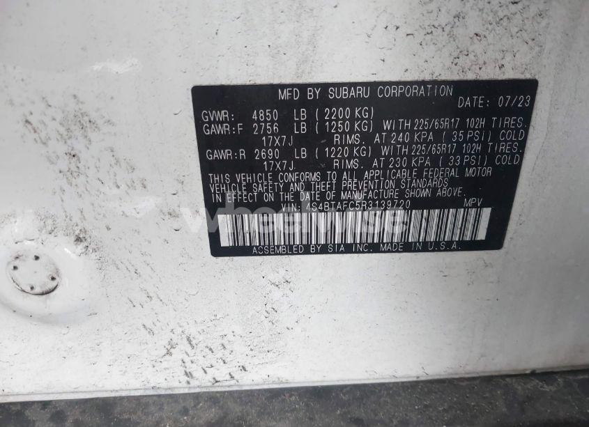 Photo 9 of 2024 Subaru Outback PREMIUM (VIN 4S4BTAFC5R3139720)