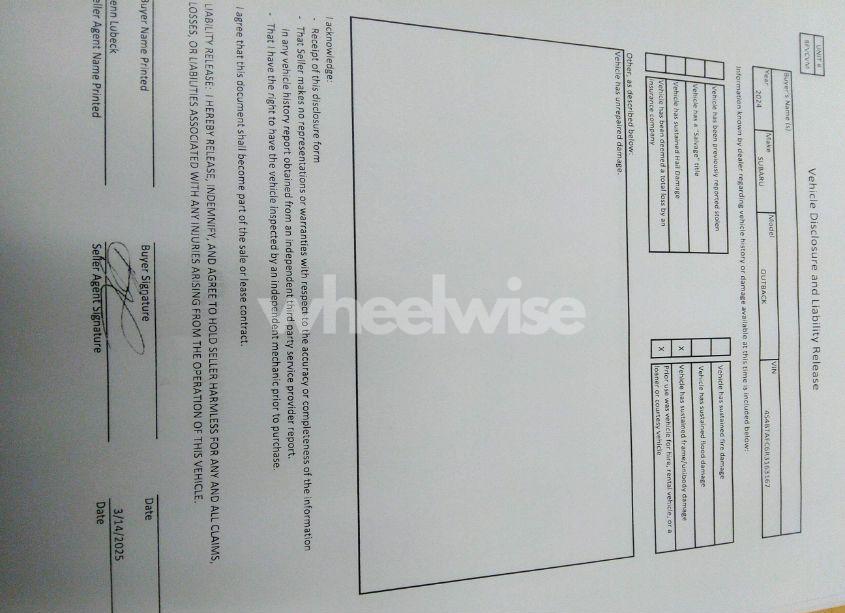 Photo 19 of 2024 Subaru Outback PREMIUM (VIN 4S4BTAFC6R3163167)