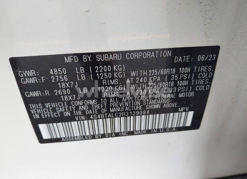 Photo 9 of 2024 Subaru Outback ONYX EDITION (VIN 4S4BTALC2R3129084)