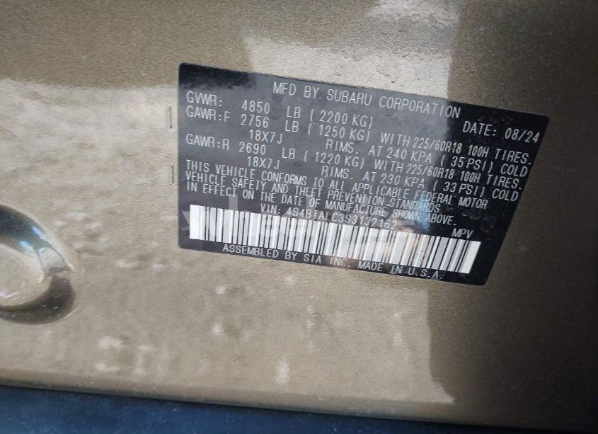 Photo 9 of 2025 Subaru Outback ONYX EDITION (VIN 4S4BTALC3S3132162)