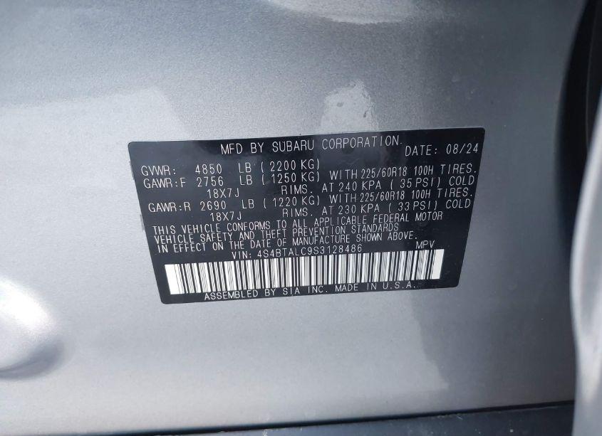 Photo 9 of 2025 Subaru Outback ONYX EDITION (VIN 4S4BTALC9S3128486)