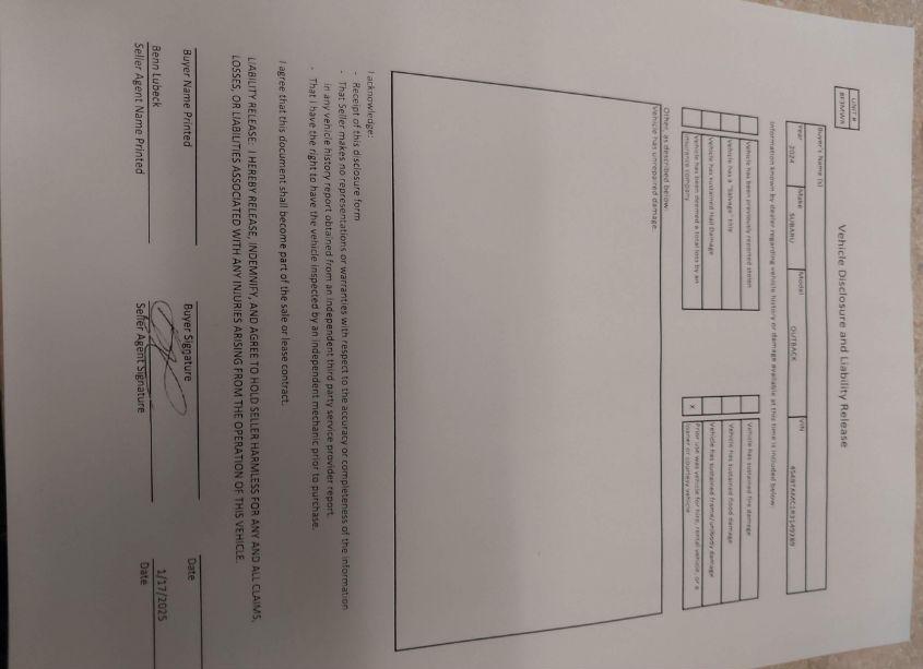 Photo 18 of 2024 Subaru Outback LIMITED (VIN 4S4BTAMC1R3149289)