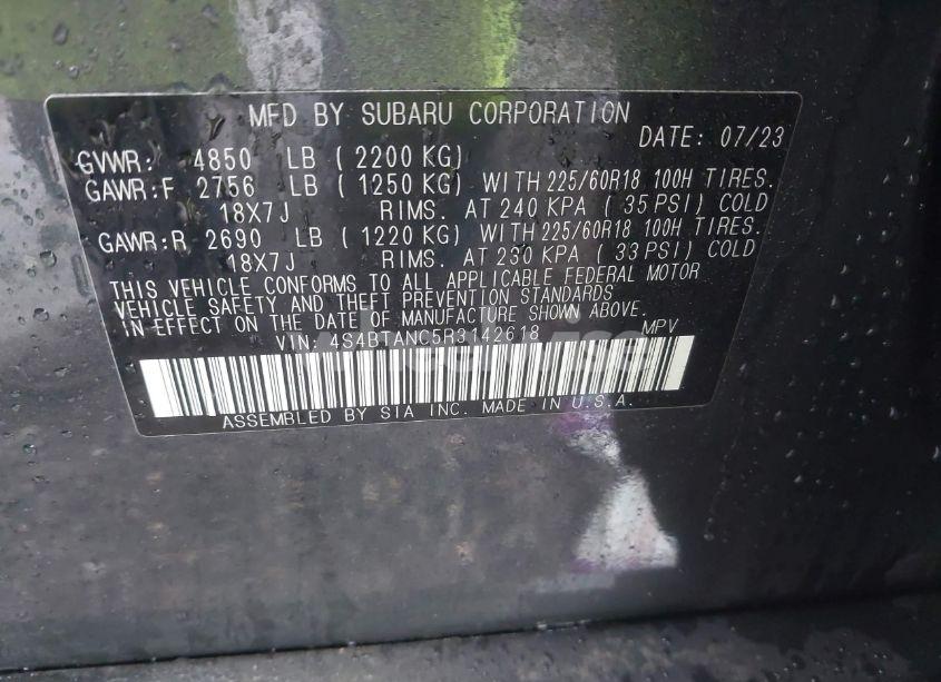 Photo 9 of 2024 Subaru Outback LIMITED (VIN 4S4BTANC5R3142618)