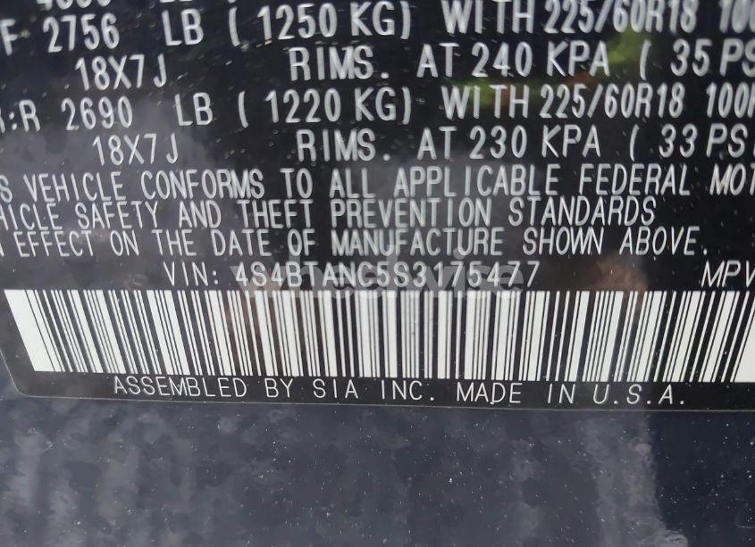 Photo 9 of 2025 Subaru Outback LIMITED (VIN 4S4BTANC5S3175477)