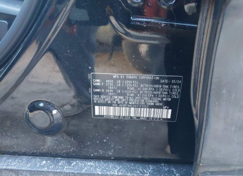 Photo 9 of 2025 Subaru Outback LIMITED (VIN 4S4BTANCXS3101553)