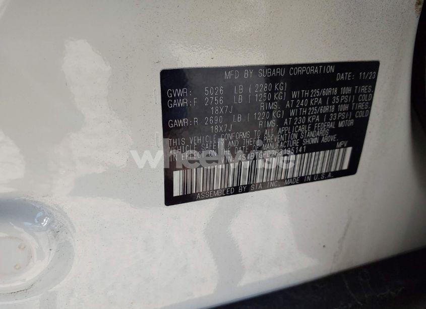 Photo 9 of 2024 Subaru Outback TOURING XT (VIN 4S4BTGPD2R3195141)