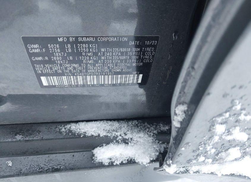 Photo 9 of 2024 Subaru Outback TOURING XT (VIN 4S4BTGPD7R3191957)