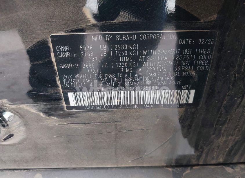 Photo 9 of 2025 Subaru Outback WILDERNESS (VIN 4S4BTGUD0S3225683)