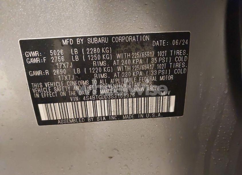 Photo 9 of 2025 Subaru Outback WILDERNESS (VIN 4S4BTGUD3S3109376)