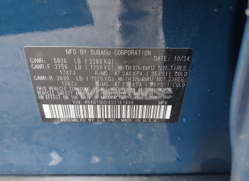 Photo 9 of 2025 Subaru Outback WILDERNESS (VIN 4S4BTGUD4S3161499)