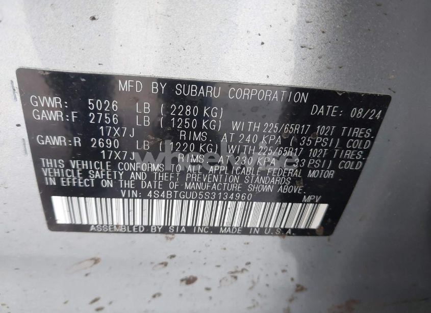 Photo 9 of 2025 Subaru Outback WILDERNESS (VIN 4S4BTGUD5S3134960)