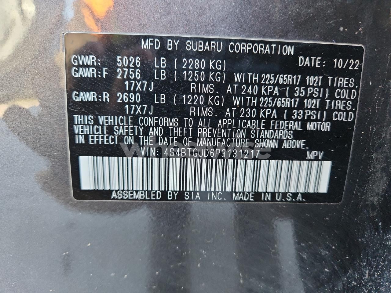 Photo 14 of 2023 SUBARU OUTBACK WILDERNESS (VIN 4S4BTGUD6P3131217)