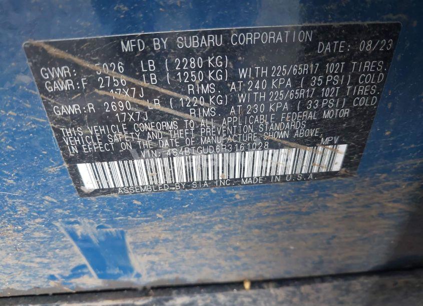 Photo 9 of 2024 Subaru Outback WILDERNESS (VIN 4S4BTGUD6R3161028)