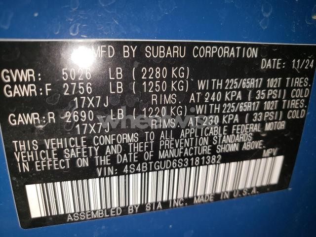 Photo 13 of 2025 SUBARU OUTBACK WILDERNESS (VIN 4S4BTGUD6S3181382)