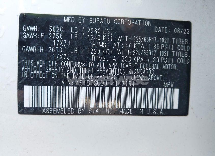 Photo 9 of 2024 Subaru Outback WILDERNESS (VIN 4S4BTGUD8R3162164)