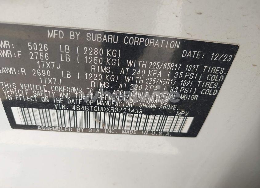 Photo 9 of 2024 Subaru Outback WILDERNESS (VIN 4S4BTGUDXR3221439)