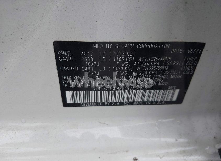 Photo 9 of 2024 Subaru Crosstrek SPORT (VIN 4S4GUHF61R3718905)