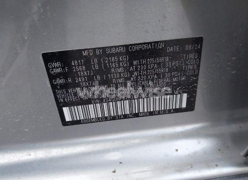 Photo 9 of 2024 Subaru Crosstrek SPORT (VIN 4S4GUHF67R3822959)