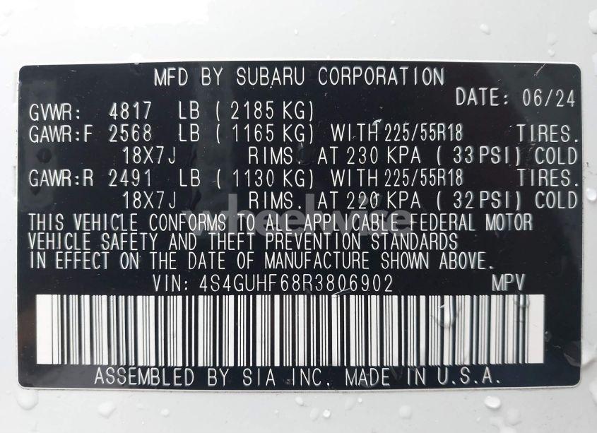 Photo 9 of 2024 Subaru Crosstrek SPORT (VIN 4S4GUHF68R3806902)