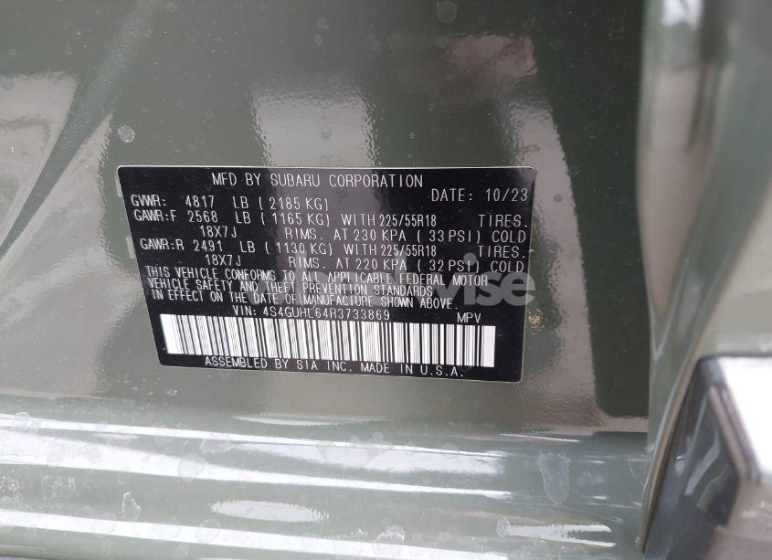 Photo 9 of 2024 Subaru Crosstrek LIMITED (VIN 4S4GUHL64R3733869)