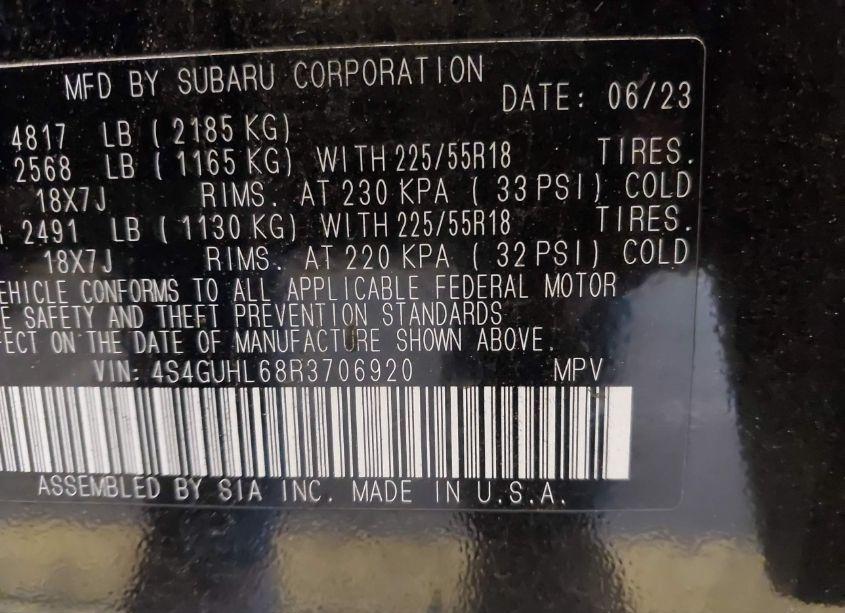 Photo 9 of 2024 Subaru Crosstrek LIMITED (VIN 4S4GUHL68R3706920)