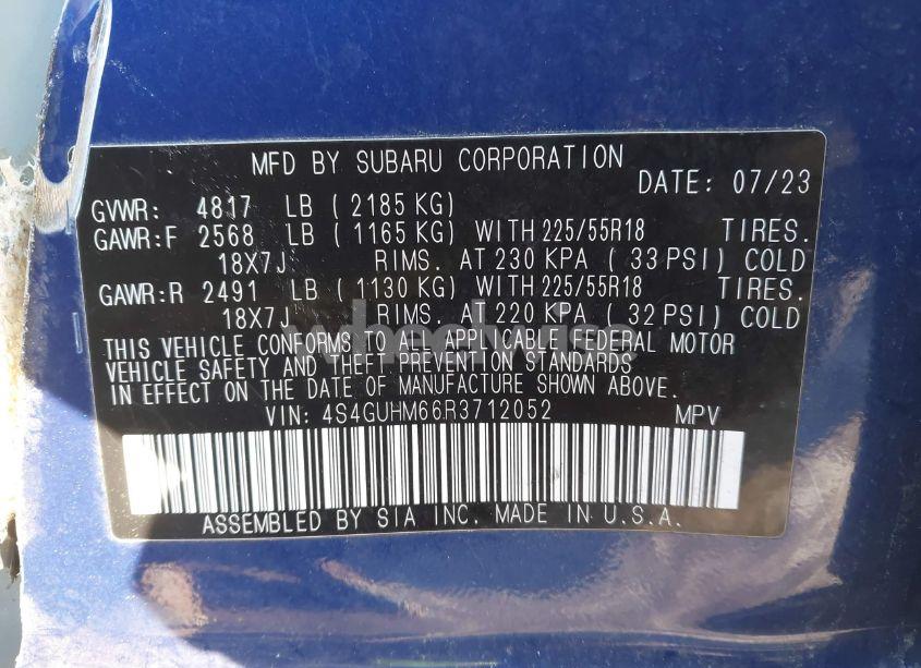 Photo 9 of 2024 Subaru Crosstrek LIMITED (VIN 4S4GUHM66R3712052)