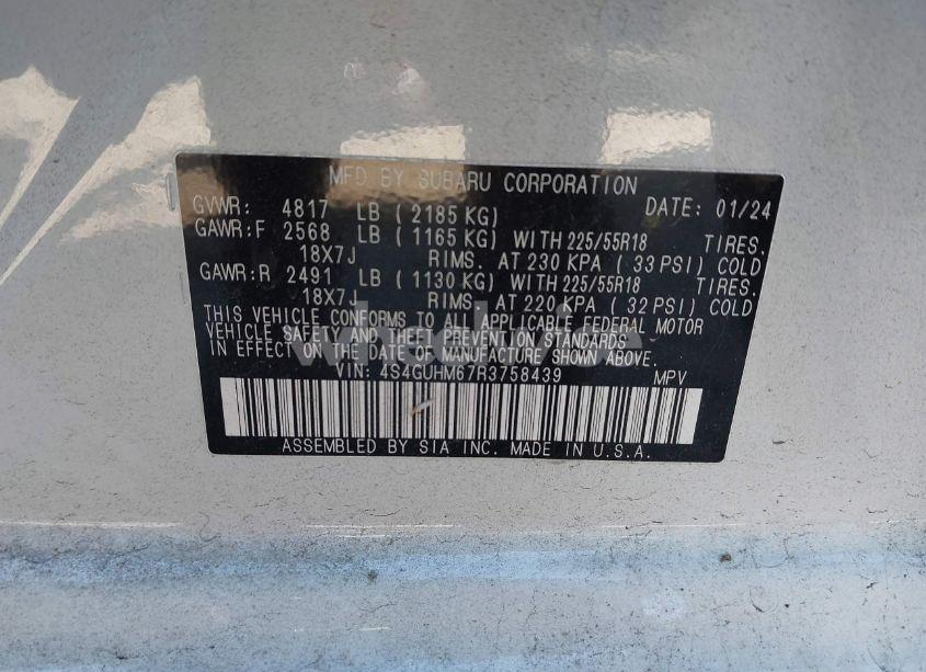 Photo 9 of 2024 Subaru Crosstrek LIMITED (VIN 4S4GUHM67R3758439)