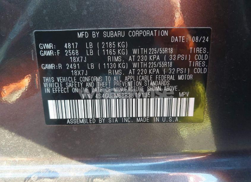 Photo 9 of 2024 Subaru Crosstrek LIMITED (VIN 4S4GUHM68R3819135)