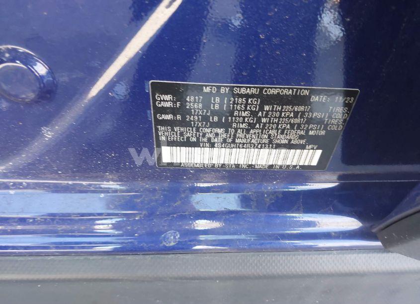 Photo 9 of 2024 Subaru Crosstrek WILDERNESS (VIN 4S4GUHT64R3741311)