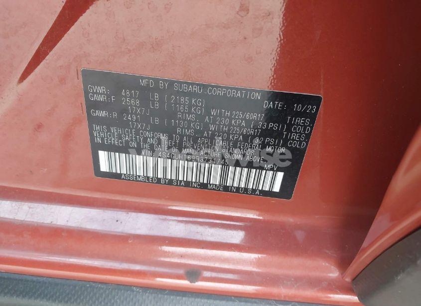 Photo 9 of 2024 Subaru Crosstrek WILDERNESS (VIN 4S4GUHT69R3731745)