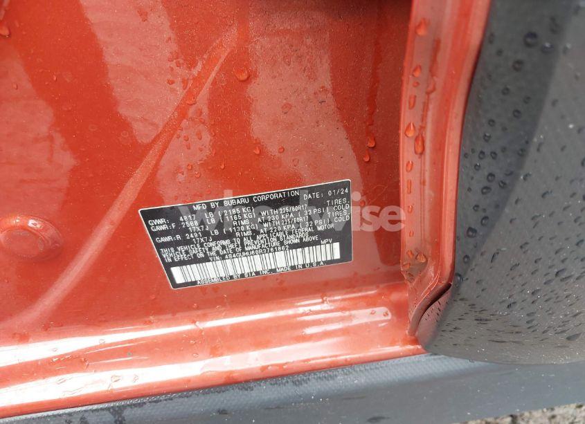 Photo 9 of 2024 Subaru Crosstrek WILDERNESS (VIN 4S4GUHU60R3761862)