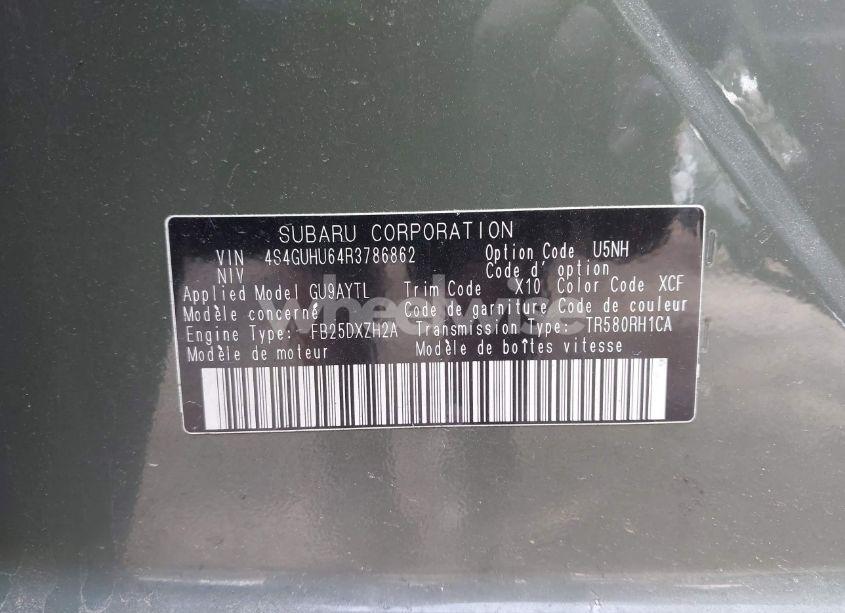 Photo 9 of 2024 Subaru Crosstrek WILDERNESS (VIN 4S4GUHU64R3786862)