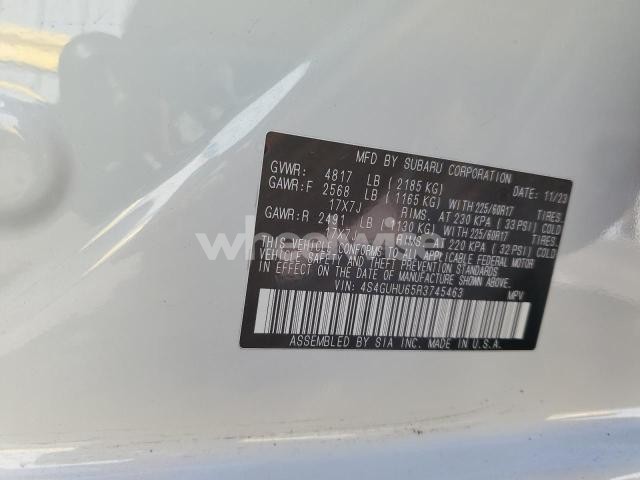 Photo 3 of 2024 SUBARU CROSSTREK WILDERNESS (VIN 4S4GUHU65R3745463)