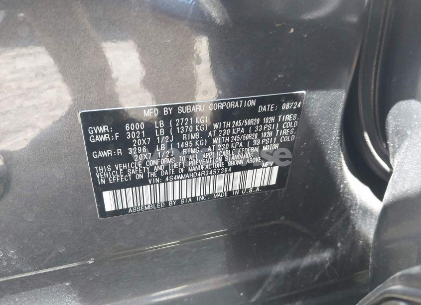 Photo 9 of 2024 Subaru Ascent ONYX EDITION 7-PASSENGER (VIN 4S4WMAHD4R3457364)