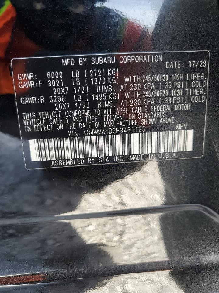 Photo 13 of 2023 SUBARU ASCENT LIMITED (VIN 4S4WMAKD3P3451125)