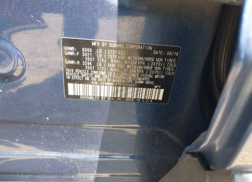 Photo 9 of 2019 Subaru Ascent LIMITED (VIN 4S4WMALD1K3409091)