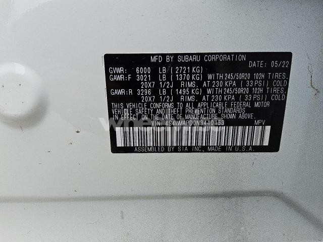 Photo 6 of 2022 SUBARU ASCENT LIMITED (VIN 4S4WMAPD0N3440153)