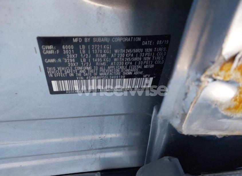 Photo 9 of 2020 Subaru Ascent LIMITED (VIN 4S4WMAPD5L3409199)