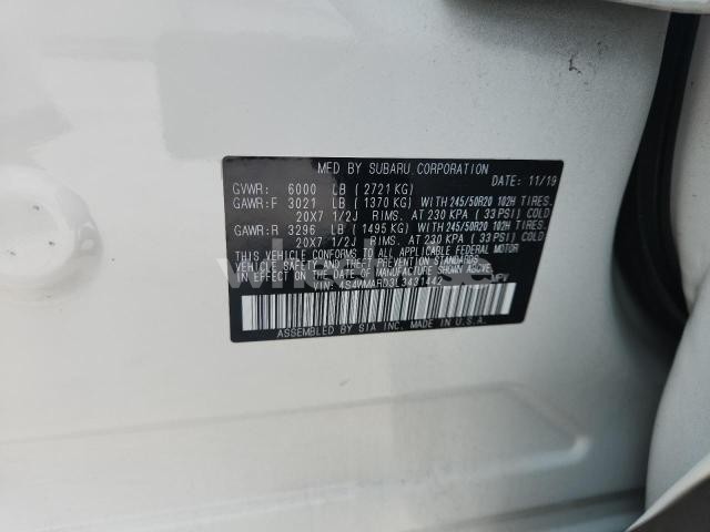 Photo 12 of 2020 SUBARU ASCENT TOURING (VIN 4S4WMARD3L3431442)