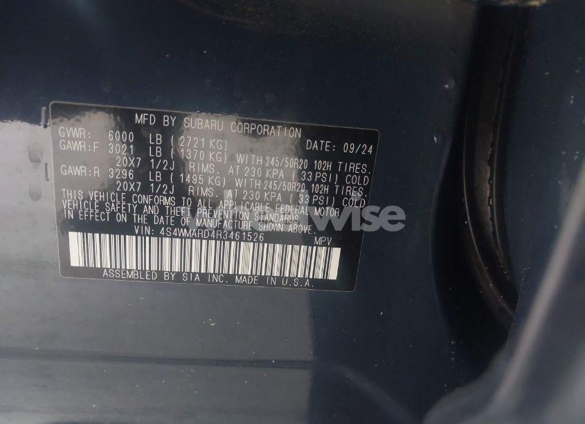Photo 9 of 2024 Subaru Ascent LIMITED 8-PASSENGER (VIN 4S4WMARD4R3461526)