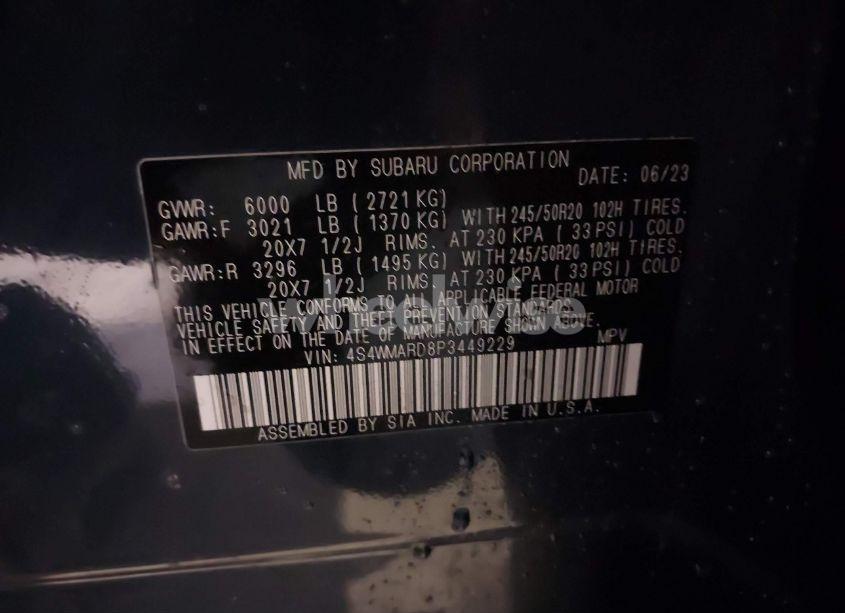 Photo 9 of 2023 Subaru Ascent LIMITED 8-PASSENGER (VIN 4S4WMARD8P3449229)