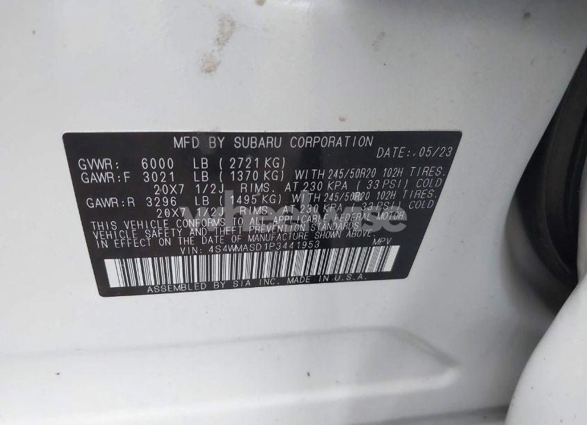 Photo 9 of 2023 Subaru Ascent LIMITED 7-PASSENGER (VIN 4S4WMASD1P3441953)