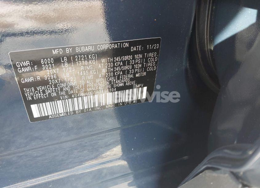 Photo 9 of 2024 Subaru Ascent LIMITED 7-PASSENGER (VIN 4S4WMAUD1R3406104)